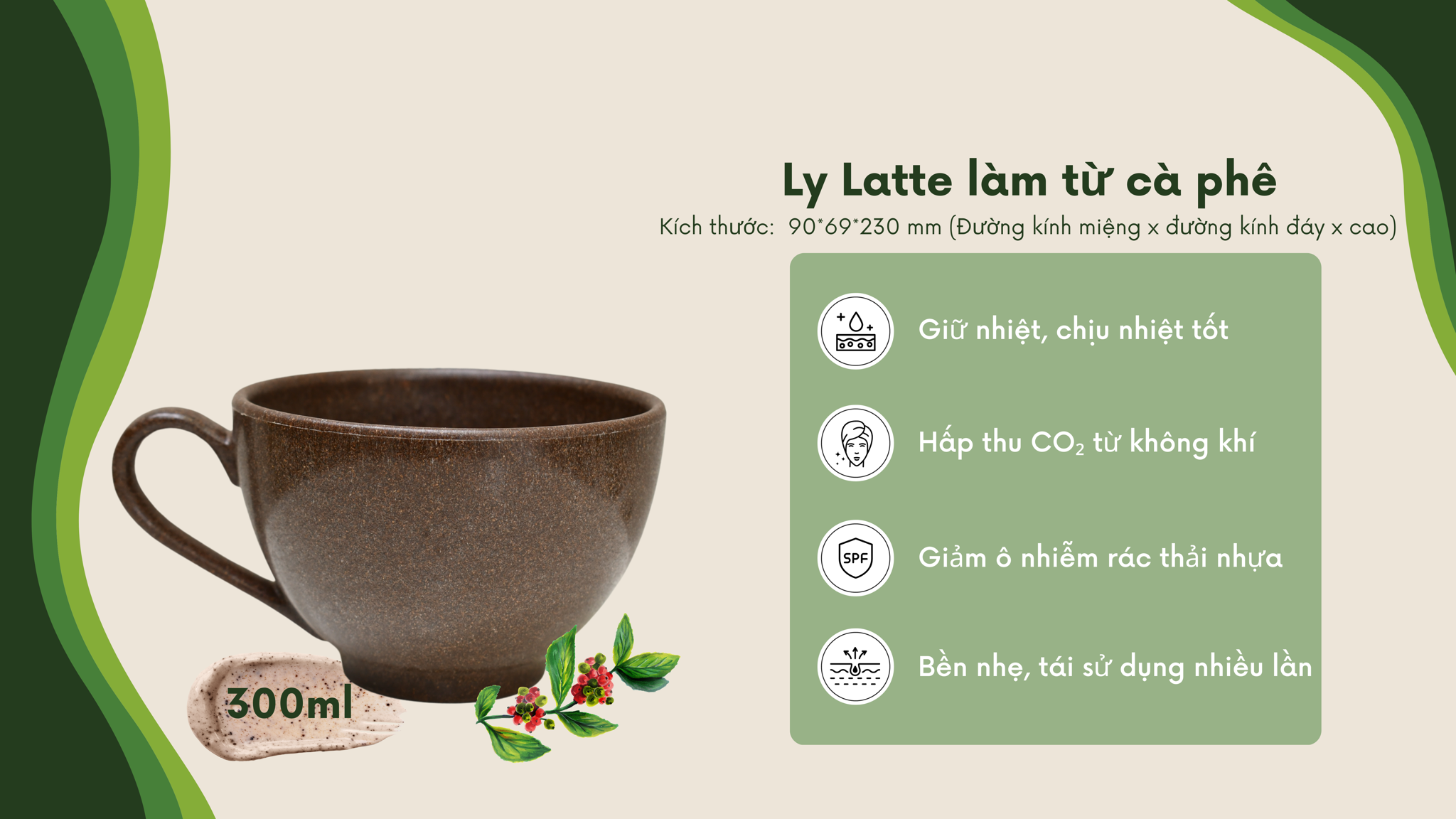 Ly Latte AirX Coffee - Quà tặng doanh nghiệp thân thiện môi trường