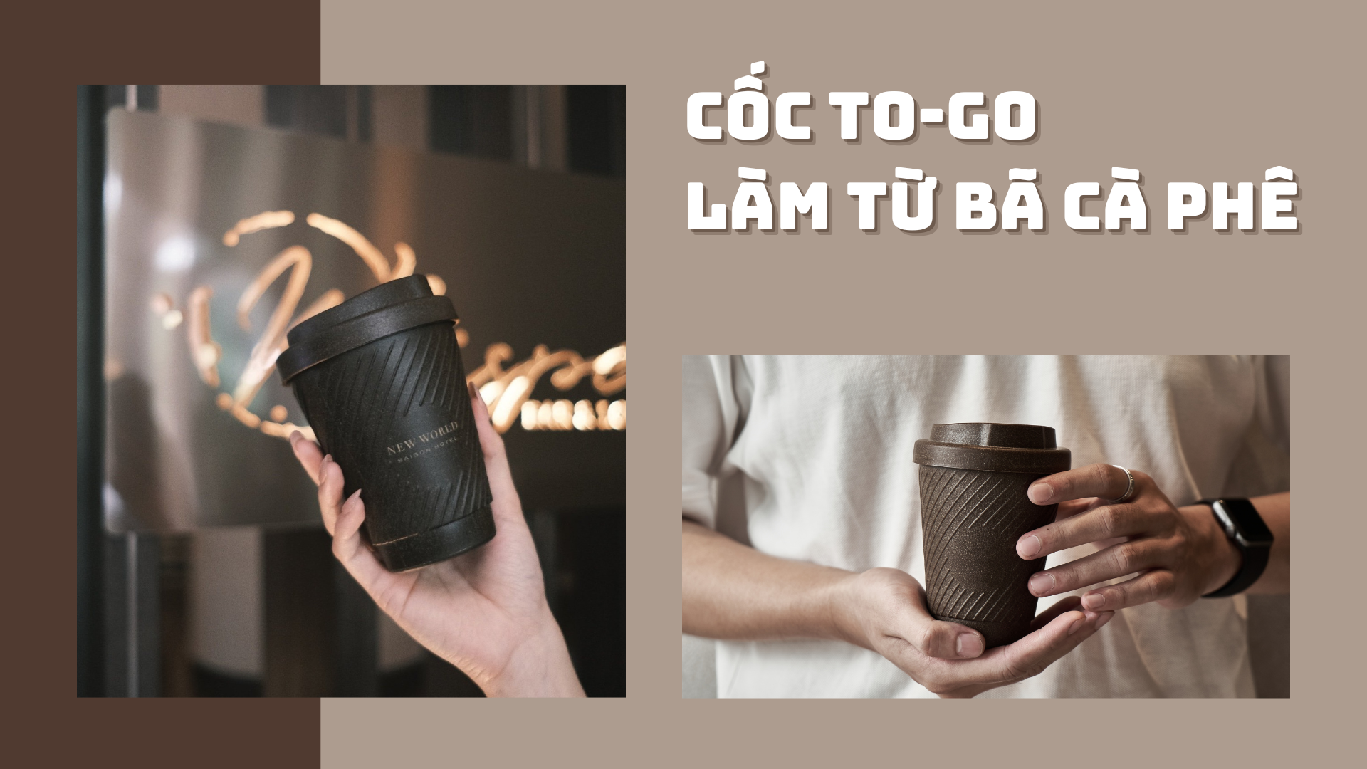 Cốc Togo Làm từ bã cà phê