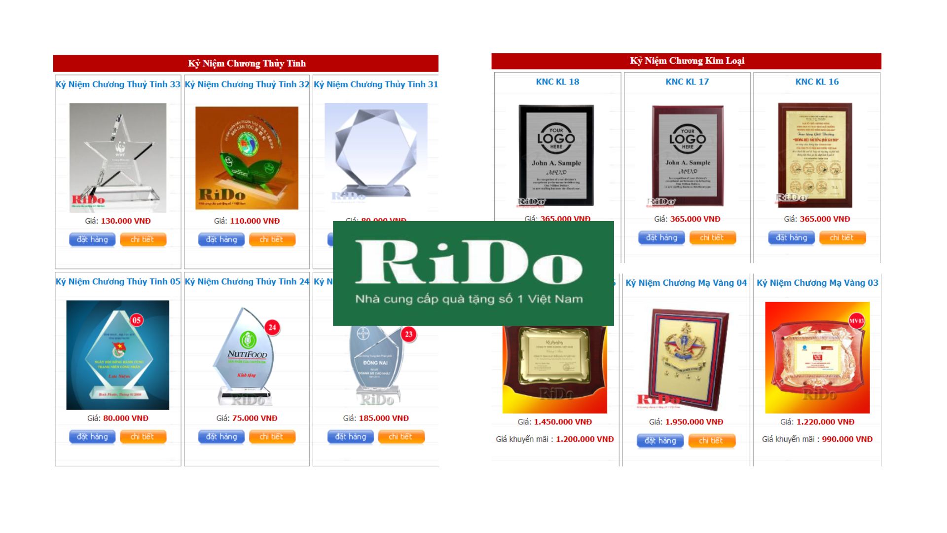 Các sản phẩm nổi bật của RiDo